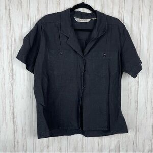Diane Von Furstenberg vintage black button down